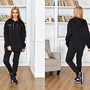 Молодежный спортивный костюм женский черный ТК/-6215 фото