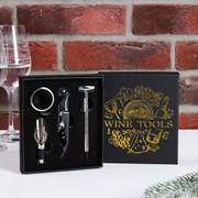 Набор для вина в картонной коробке Wine tools, 14 х 16 см фото