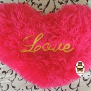 45 см плюшевая подушка СЕРДЕЧКО розовая фотография
