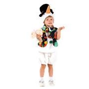 Детский карнавальный костюм Снеговик в шляпе фото
