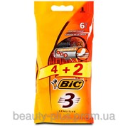 Bic Sensitive 3 лезвия, мужские одноразовые станки, 4+2шт/уп