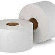 Бумага туалетная Jumbo рулон d=19см длина 75м, 2сл. 60 мм гильза (белая) фото