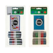 Набор для покера Poker Chips: колода карт 54 шт., 60 фишек, в блистере фотография
