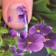 Наращивание ногтей, аквариумный эффект фото