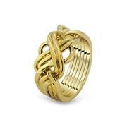 Мужской перстень головоломка из желтого золота от Wickerring фотография