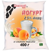 Йогурт со вкусом персика 2,5% жирности
