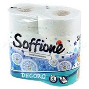 Бумага туалетная Soffione Decoro 2сл 4 шт в упаковке 19м