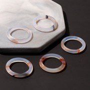 Кольцо 'Агат серо-коричневый' 3мм, размер МИКС (фас 5шт) (комплект из 5 шт.) фотография
