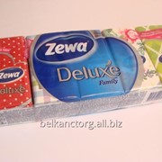 Платки носовые бумажные ZEWA Deluxe 3-х сл,10 шт.уп. фото