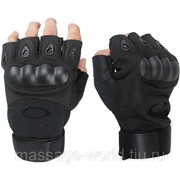 Перчатки тактические OAKLEY (PL, открытые пальцы, протектор-усилен, р-р M-XL, черный) фото