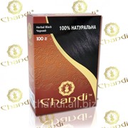 Лечебная аюрведическая краска для волос Chandi. Черный, 100г фото