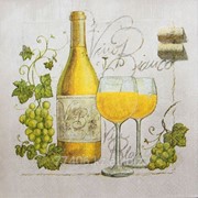 Салфетка для декупажа Белое вино фотография