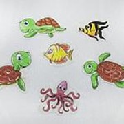 Набор мини-ковриков № 15 на присосках, 5 элементов арт.15 фото