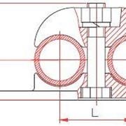 Опорный зажим для двух полых проводов (тип ОЗПП) фотография