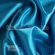 Ткань Стрейчевый атлас тонкий ( голубая бирюза ) 2194