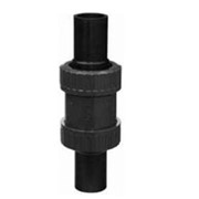 Шаровой обратный клапан тип 360, PVC-U С партрубками для стыковой и элекртомуфтовой сварки PE100 SDR11, метрическими