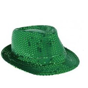 Шляпа Диско с пойетками детский размер цвет зеленый фотография