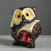 Копилка “Сова читает“, коричневый цвет, 25 см, фото
