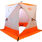 Палатка зимняя куб Следопыт 1,5 х 1,5 м 2-местная бело-оранжевая PF-TW-01 фото