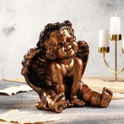 Статуэтка “Ангел сидящий“ бронзовый цвет, 24 см фотография