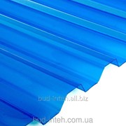 Шифер ПВХ Трапеция Синий (Salux W 70/18 мм, 1.8*0.9 м)