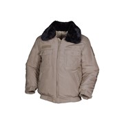 5284 Куртка зимняя укороченная со светоотражающим кантом п/э бежевый фото