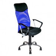 Офисное кресло AV 128 CH МК кожзам/сетка черный/синий фото