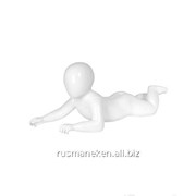 Манекен младенца, 6-12 мес., лежачий, белый глянцевый / Frj-01 фотография