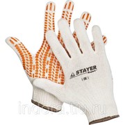 Перчатки STAYER EXPERT трикотажные с защитой от скольжения, 10 класс, х/б, L-XL фото