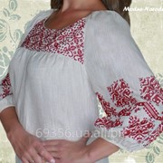 Блуза женская БУРГУНДИ, ручная вышивка фото