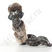 Игрушка-сувенир Wol'ff змея, из кожи и меха Арт.7-66 фото