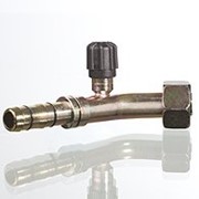 Трубные соединения AC-Clip-Nippel, Rohranschluss mit Fullventil Niederdruck, Winkel 45° - ACN AO 45 BN