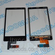 Тачскрин оригинальный / сенсор (сенсорное стекло) для Nokia X2 Dual SIM (черный цвет, чип Synaptics) + СКОТЧ 2617 фотография
