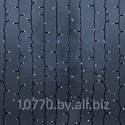 Гирлянда “Светодиодный Дождь“ 2х9м, постоянное свечение, черный провод “КАУЧУК“, 220В, диоды БЕЛЫЕ, NEON-NIGHT фотография