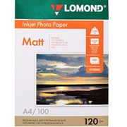 Фотобумага струйная A4 Lomond матовая 120г-100листов фотография