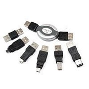 Набор USB переходников 7 в 1 Firewire 1394 AM BM 000640 фотография
