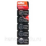 Батарейки, аккумуляторы Smartbuy Батарейка-таблетка CR-2032 Smartbuy, блистер, цена за 1 шт