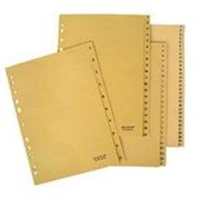 Quantus Разделитель цифровой, А4, картон, 1-6 Кремовый фото