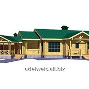 Баня из оцилиндрованного бревна Леонид фото