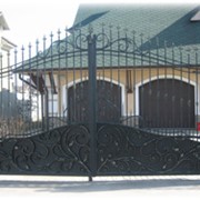 Кованые ворота для дачи, заказать кованые ворота фото