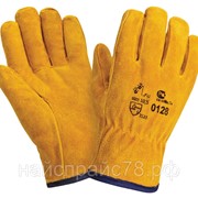 Утепленные спилковые перчатки 0128