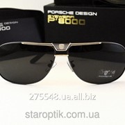 Мужские солнцезащитные очки Porsche Design 8497 цвет черный с серебром фото