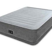 Надувная кровать Comfort-Plush, 99х191х33см, встроенный насос (Intex)