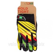 Перчатки Green Cycle NC-2369-2014 MTB с закрытыми пальцами желто-красные фотография