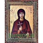 Благовещенская икона Евдокия, святая преподобномученица, копия старой иконы, печать на дереве Высота иконы 11 см фото
