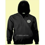 Толстовка Volkswagen черная вышивка белая фото