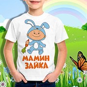 Детская футболка для мальчика Мамин зайка фото