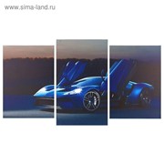 Картина модульная на подрамнике “Синяя машина“ 2шт-31х44; 1-31х52; 70*105 см фото