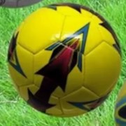 Футбольный мяч 22 см желтый с рисунком 1 шт фото