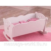 Деревянная кроватка-люлька для кукол KidKraft Doll Cradle 60101 фотография